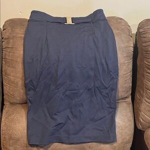 Cato Dark Blue Skirt with Zipper